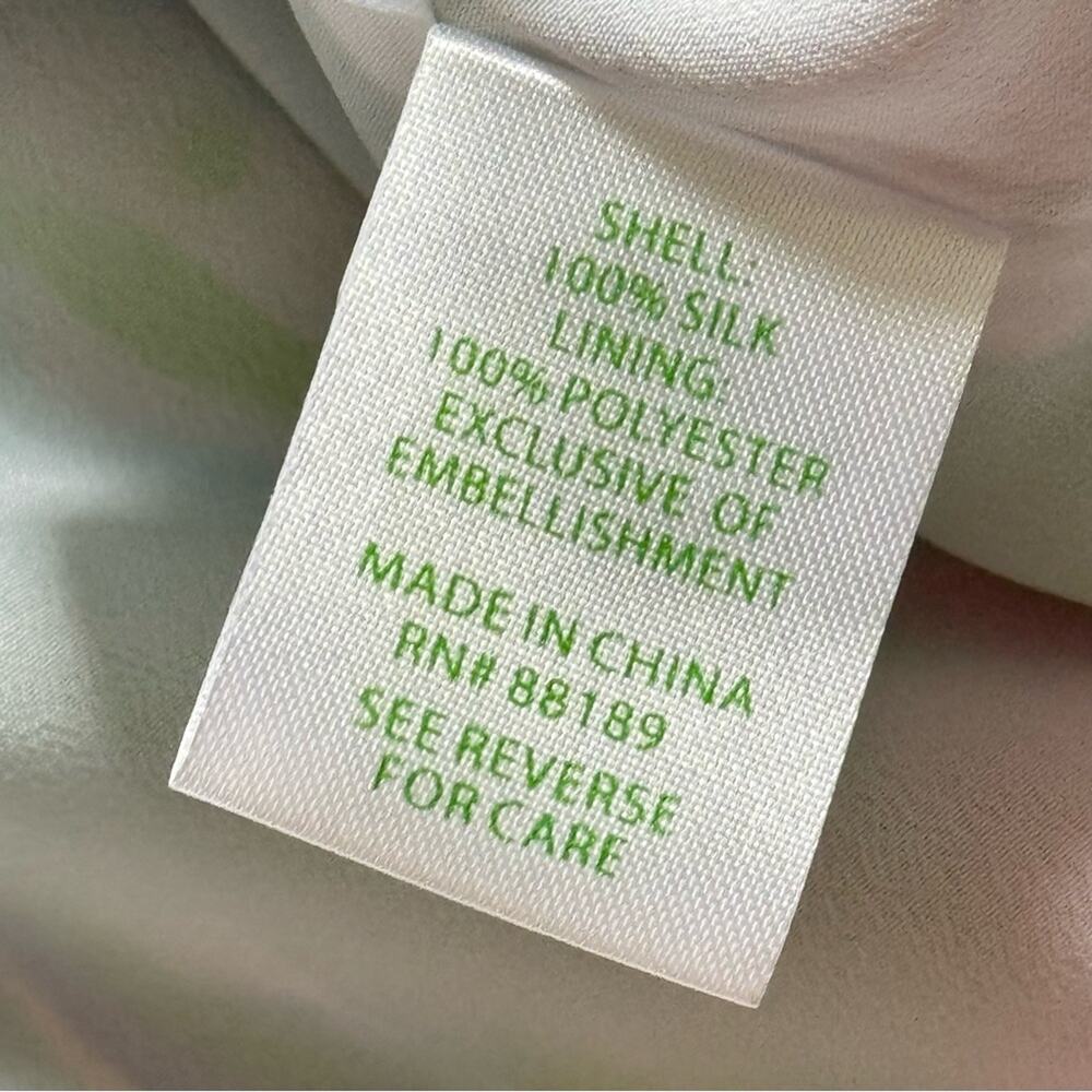 Lilly Pulitzer Elenora Multi Totally Blossom 100% Silk Embellished Dress Small - Picture 9 of 10